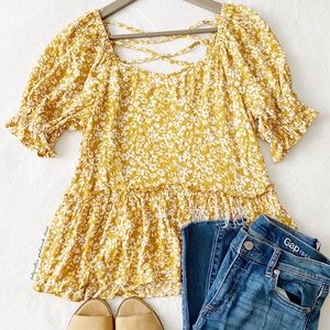 NWT Billowy Floral Blouse